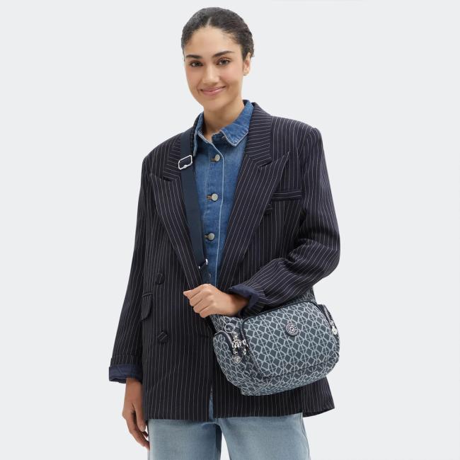 Kipling Borsa a tracolla Gabb S Navy Sign Jacquard - 7