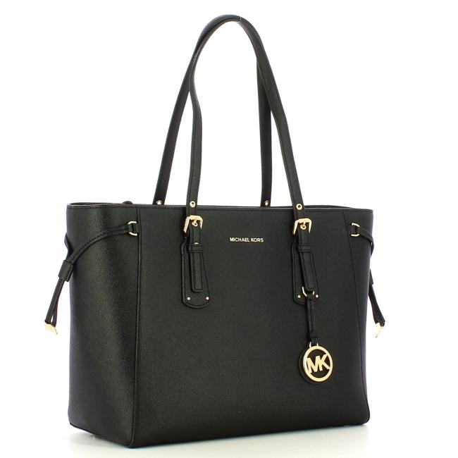 Michael Kors Borsa a spalla Voyager Medium Gold Black - 2