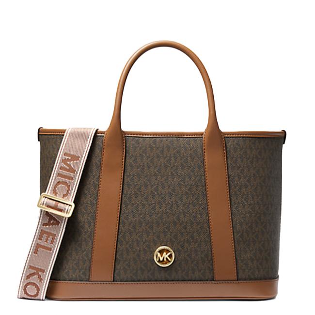 Michael Kors Borsa a mano Luisa media con logo Brn/Luggage - 1