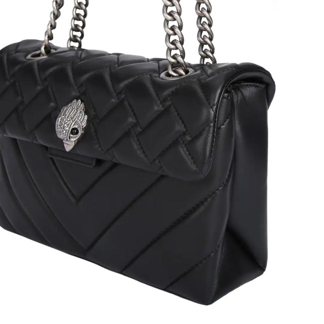KUGE Borsa a spalla Kensington Bag Large Black Comb - 6