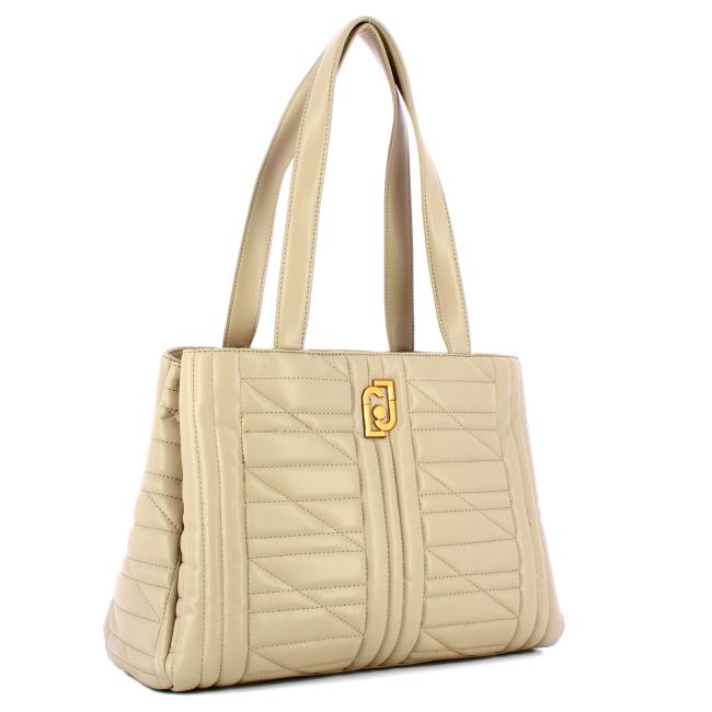 Liu Jo Shopper Ecosostenibile matelassè Taupe - 2