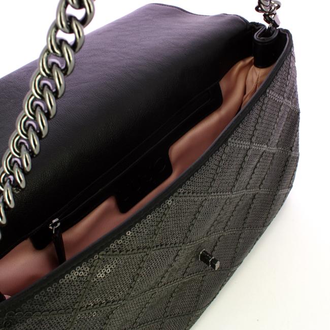 Liu Jo Borsa a mano piatta con paillettes Black - 5