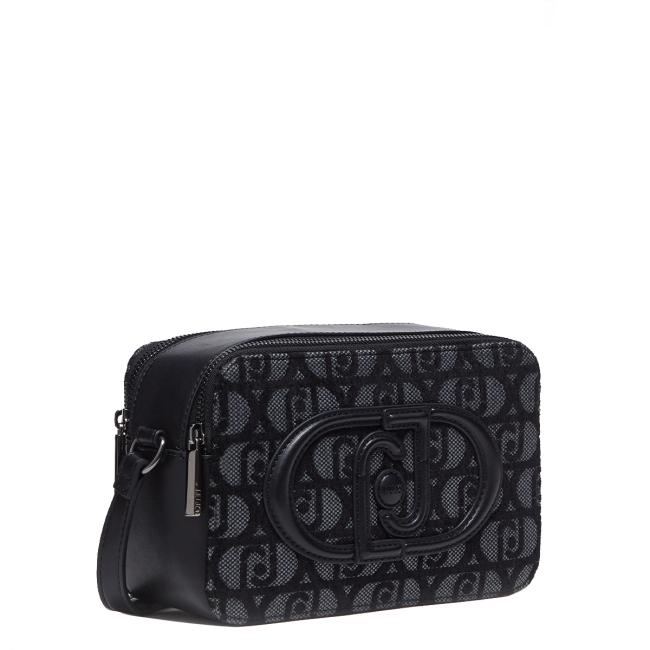 Liu Jo Camera Bag Logo Jacquard Nero - 3