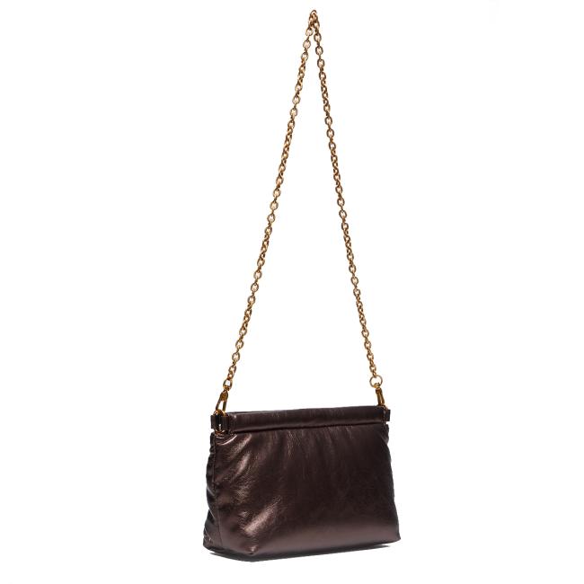 Liu Jo Pochette Glossy con strass Brown Stone Met. - 4