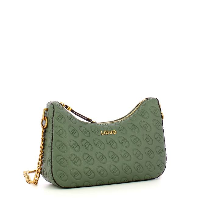 Liu Jo Borsa a spalla mezzaluna logo Dark Jade - 2