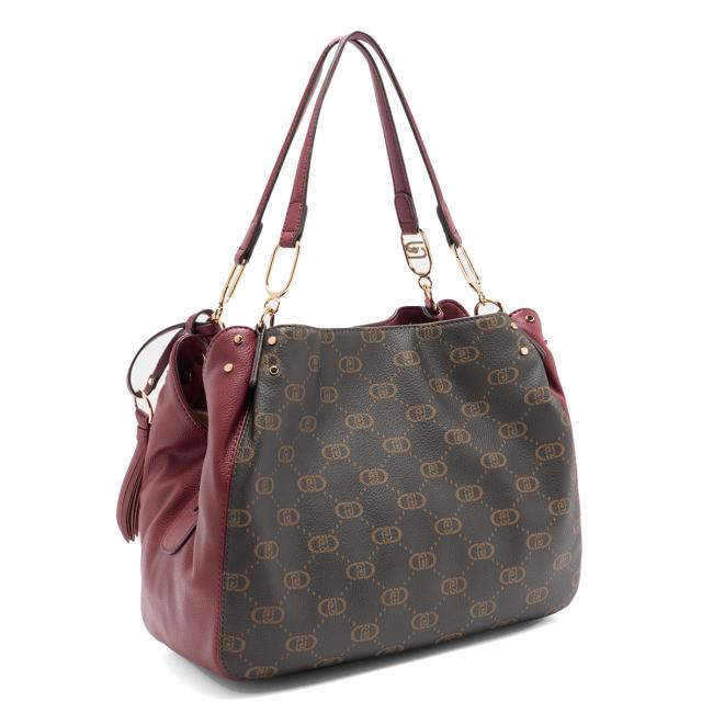 Liu Jo Borsa a spalla Monogram Red Wine - 2