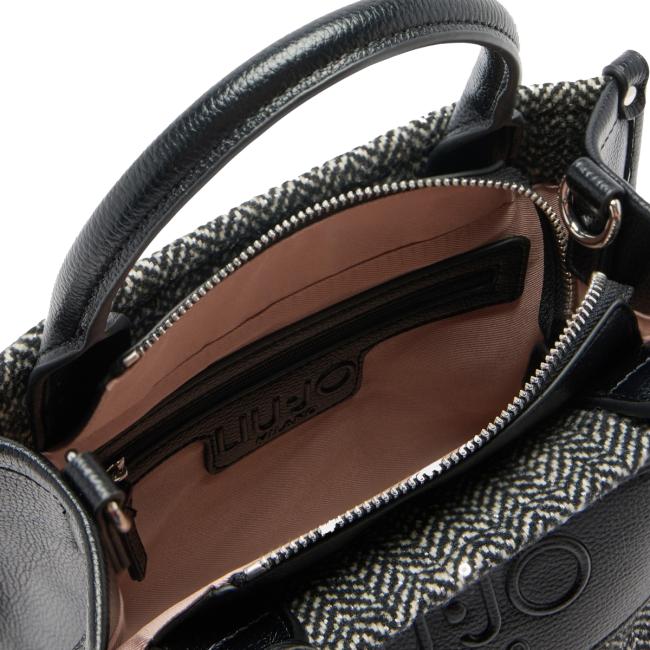 Liu Jo Borsa a mano Piccola Tweed Black - 6