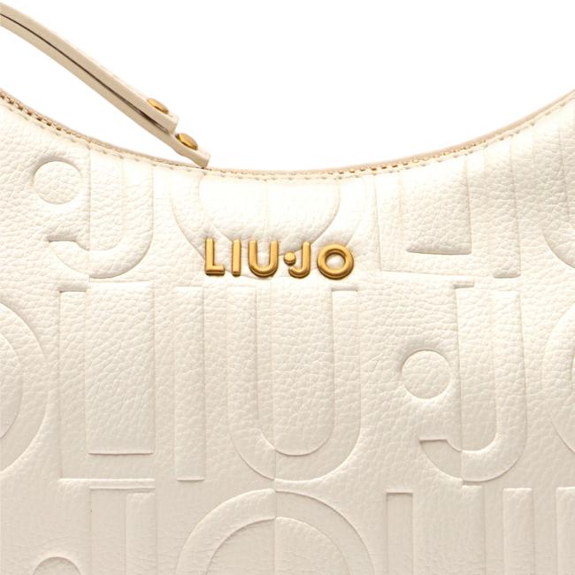 Liu Jo Tracollina hobo piccola con logo Cream - 3