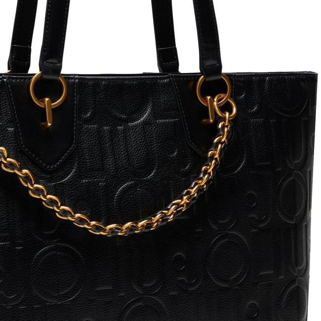 Liu Jo Tote bag media con logo Black - 4