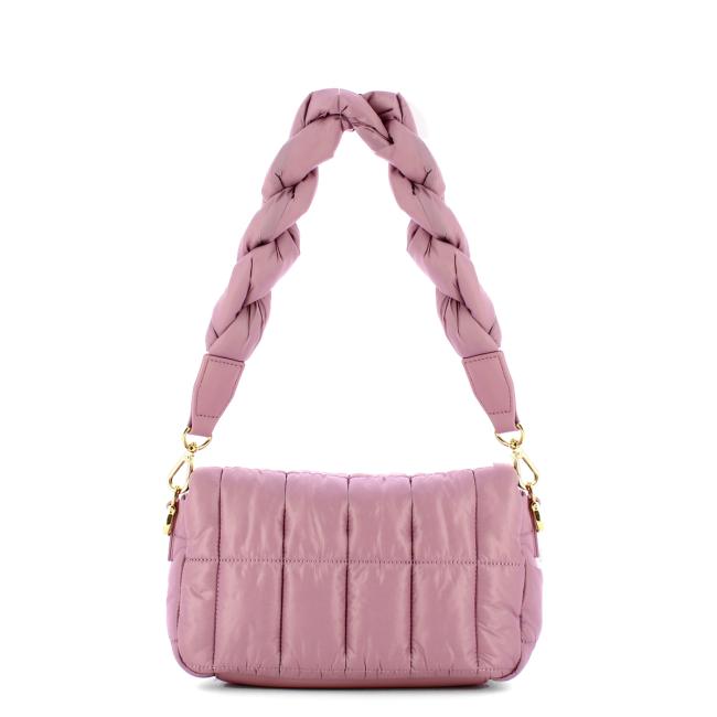 Love Moschino Borsa a spalla Thin Air in nylon trapuntato Lilla - 3