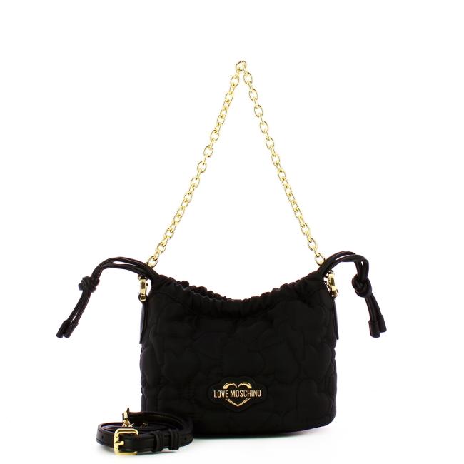 Love Moschino Borsa a mano Eco-Friendly Puffy Heart Nero - 4