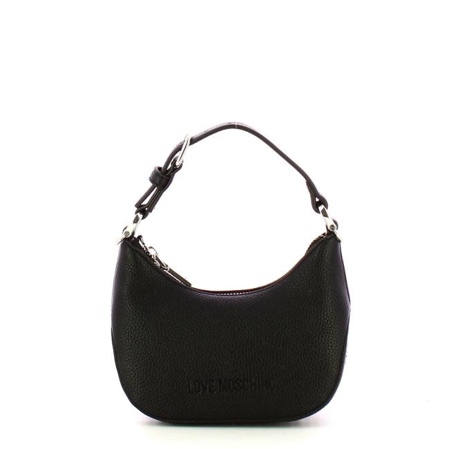 Love Moschino Hobo Bag Giant Logo mini Nero Nikel - 1
