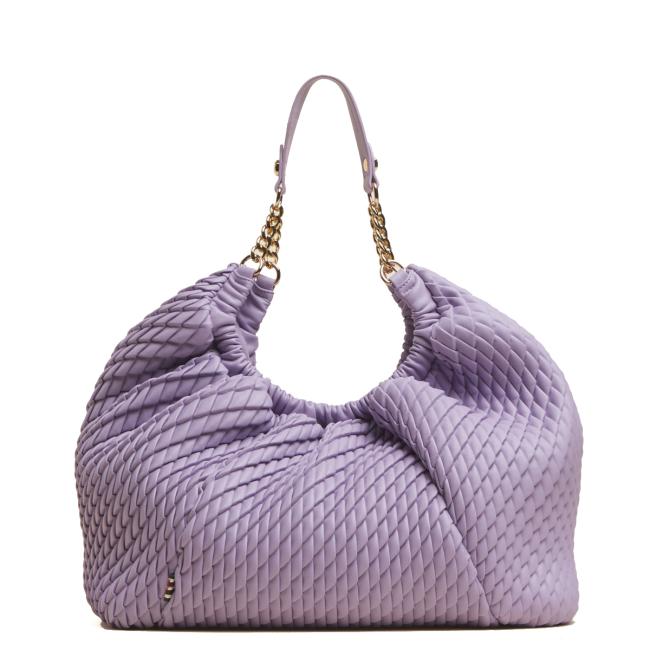 Manila Grace Borsa a spalla Tulip Big Lavanda - 1