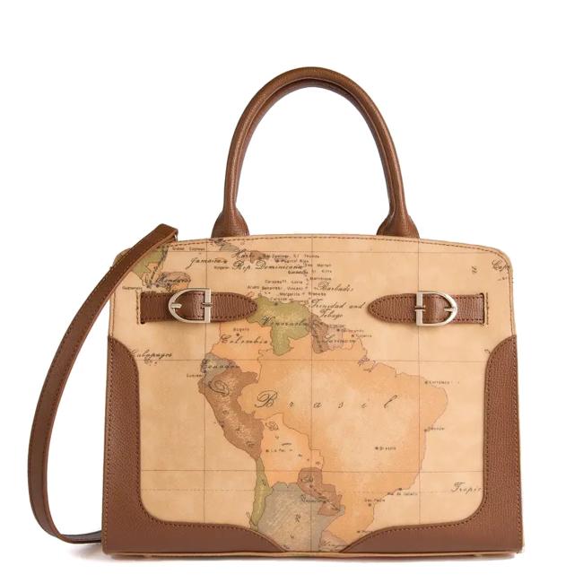 Alviero Martini 1a Classe Borsa a mano Valley Geo Castagna - 1