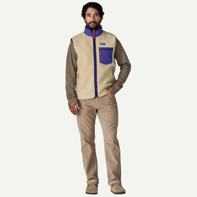 Patagonia Gilet in pile Classic Retro-X® Fleece Vest Dark Natural - 4