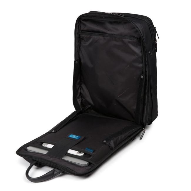 Piquadro Zaino fast-check espandibile Trakai RIFD in tessuto riciclato 15.6 - 5