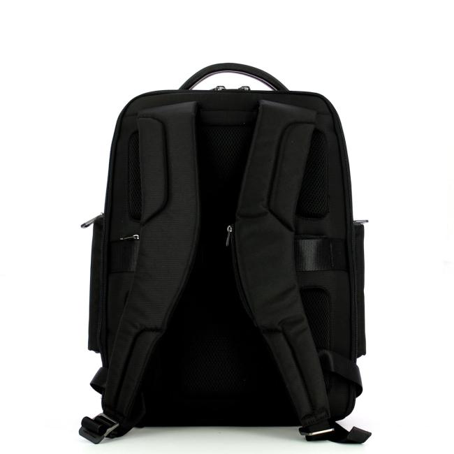 Piquadro Zaino Fast-Check Porta PC in tessuto riciclato Macbeth 15.6 - 3