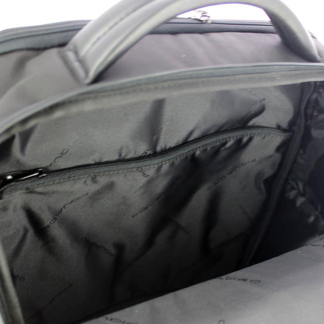 Piquadro Zaino Fast-Check Porta PC in tessuto riciclato Macbeth 15.6 - 4