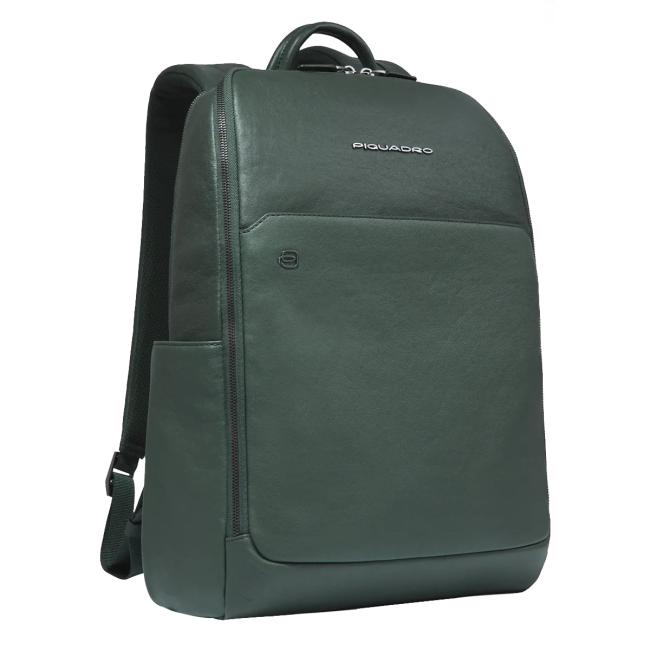 Piquadro Zaino Porta PC Black Square 15.6" Verde Verde - 2