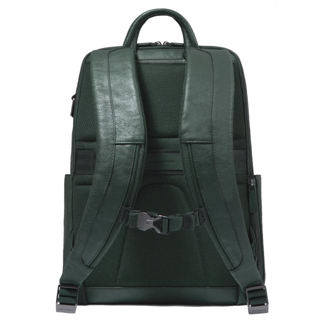 Piquadro Zaino Porta PC Black Square 15.6" Verde Verde - 3