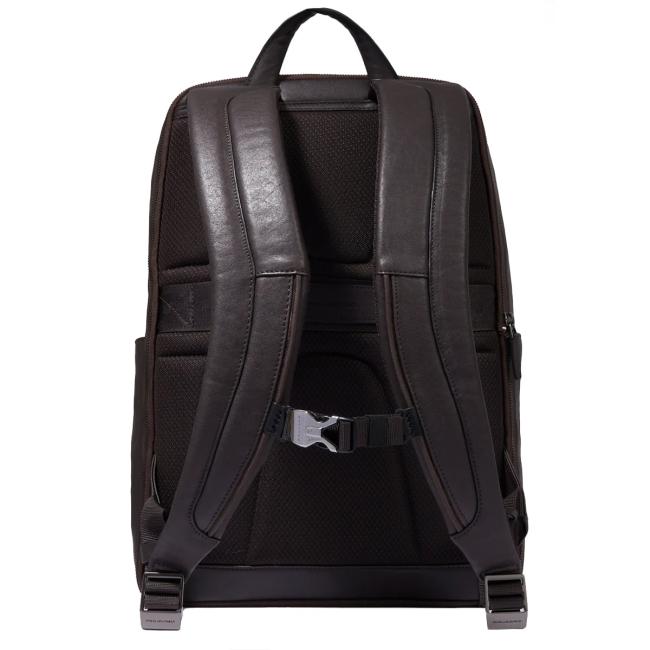 Piquadro Zaino Porta PC Black Square 15.6" Testa Di Moro - 3