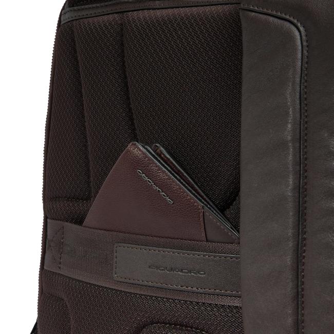 Piquadro Zaino Porta PC Black Square 15.6" Testa Di Moro - 5