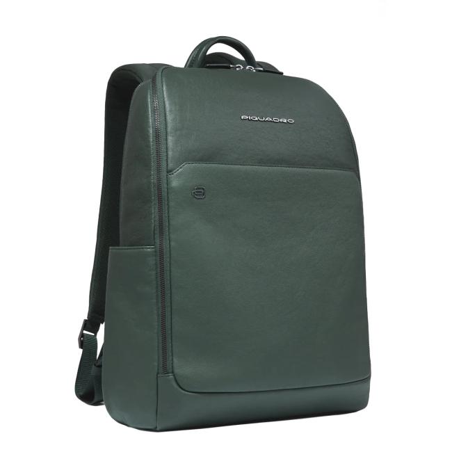 Piquadro Zaino Porta PC Black Square 14" Verde Verde - 2