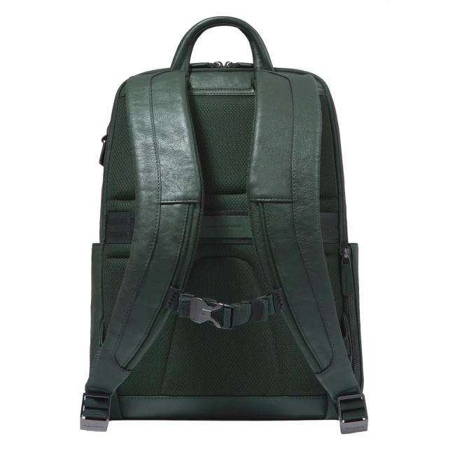 Piquadro Zaino Porta PC Black Square 14" Verde Verde - 3
