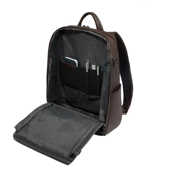 Piquadro Zaino Porta PC Black Square 14" Testa Di Moro - 4