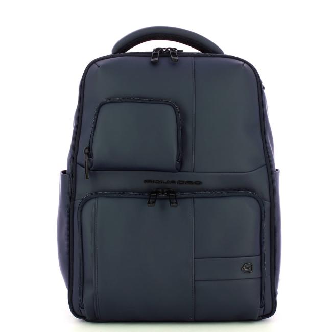 Piquadro Zaino Gommato Porta PC 14" Blu - 1