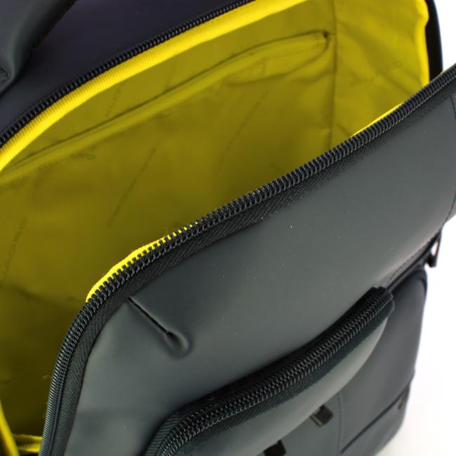 Piquadro Zaino Gommato Porta PC 14" Blu - 4