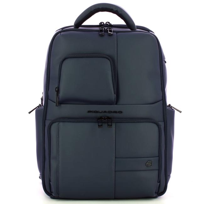 Piquadro Zaino Gommato Porta PC 15.6" Blu - 1