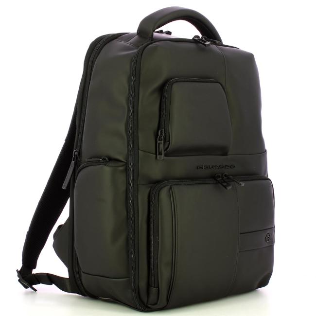 Piquadro Zaino Gommato Porta PC 15.6" Nero - 2