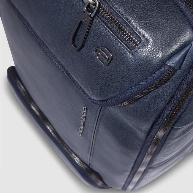 Piquadro Zaino Cronus Porta PC 14" Blu - 6