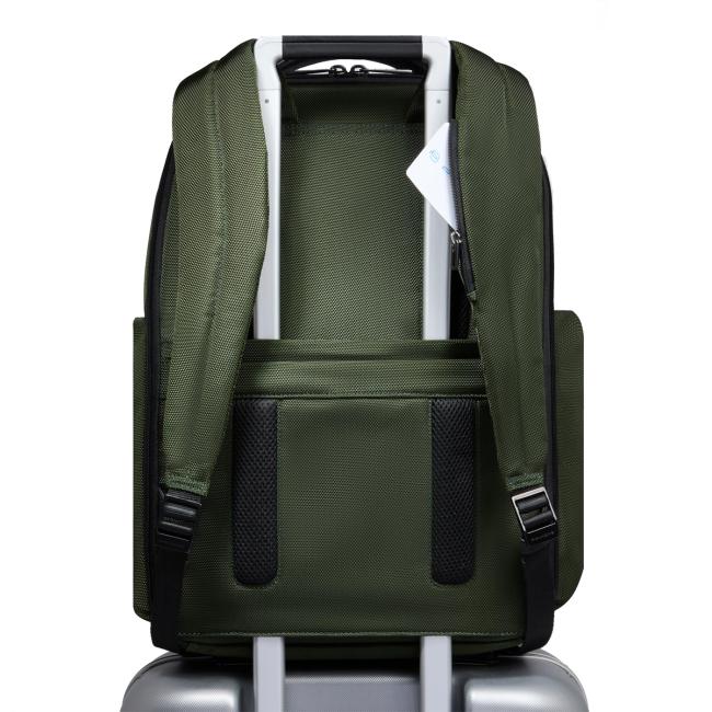 Piquadro Zaino Fast-Check Porta PC Brief 2 15".6 in tessuto riciclato - 3