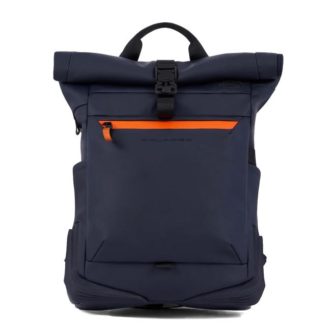 Piquadro Zaino Corner Roll-Top Porta PC 15.6" Blu - 1
