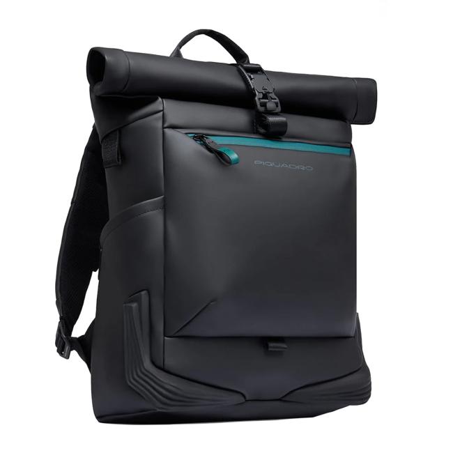 Piquadro Zaino Corner Roll-Top Porta PC 15.6" Nero - 2