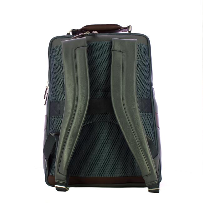 Piquadro Zaino Porta PC in pelle 15.6 Blu Marrone - 3