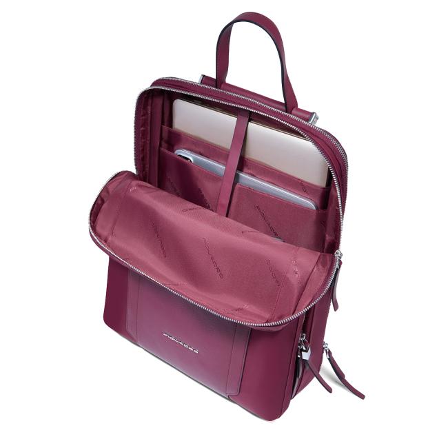 Piquadro Lyra Bordeaux 15.6" Laptop Backpack - 6