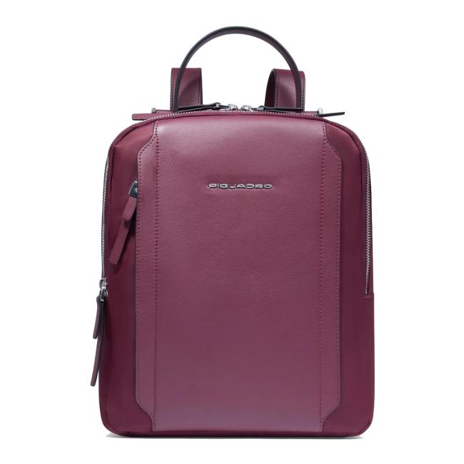 Piquadro Lyra Bordeaux Small Backpack with 12.9" tablet sleeve - 1