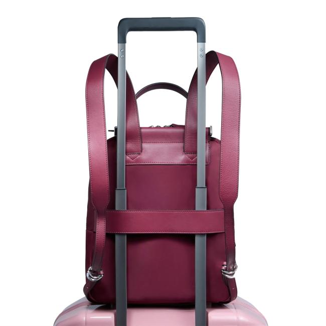 Piquadro Lyra Bordeaux Small Backpack with 12.9" tablet sleeve - 3