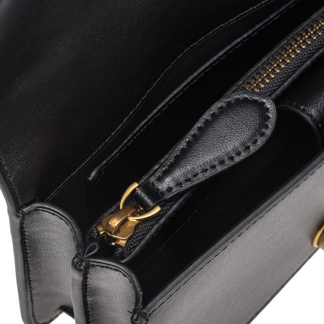 Pinko Mini Borsa a tracolla Love One Simply Nero Antique Gold - 6