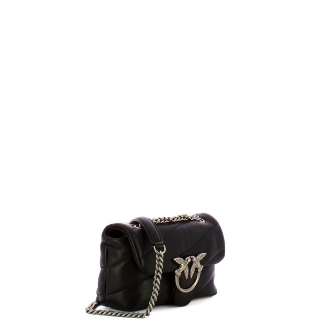 Pinko Mini Borsa a tracolla Love Puff Nero Old Silver - 2