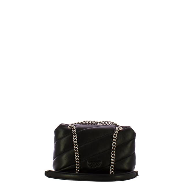 Pinko Mini Borsa a tracolla Love Puff Nero Old Silver - 3