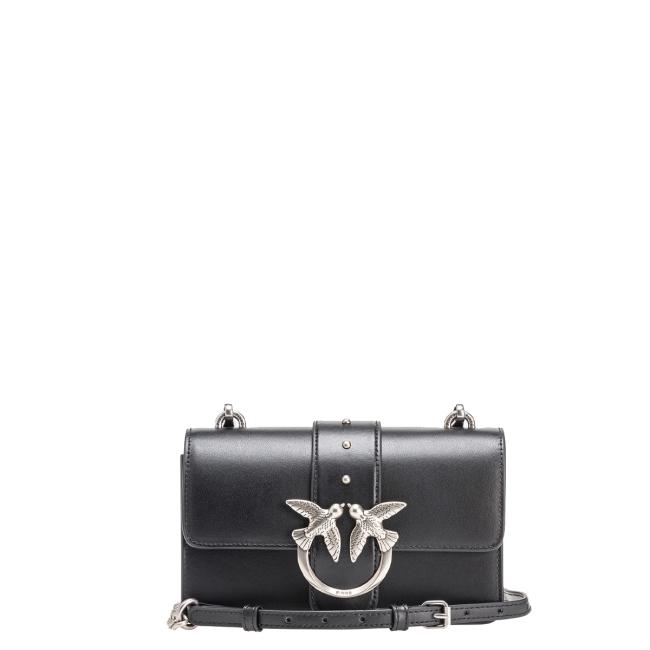 Pinko Mini Borsa a tracolla Love One Nero Old Silver - 1