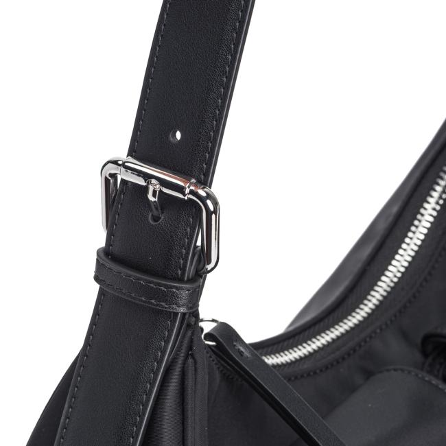 Pinko Borsa a spalla Cargo Nero Limousine Shiny Nickel - 5