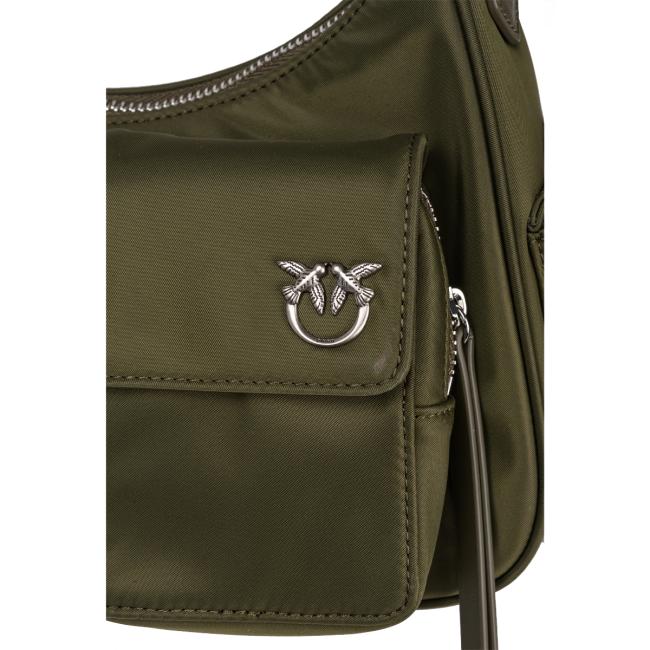 Pinko Borsa a spalla Cargo Piantagione Shiny Nickel - 4