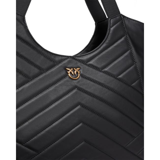 Pinko Tote Bag Puzzle Nero Antique Gold - 4