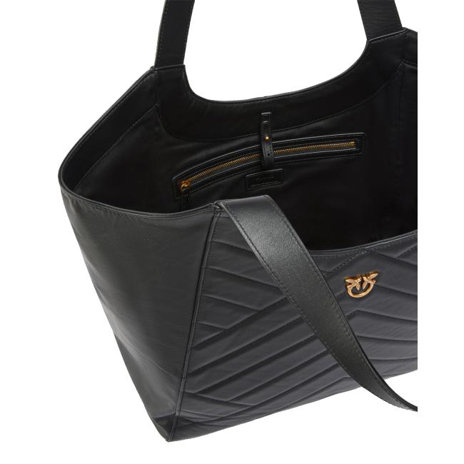 Pinko Tote Bag Puzzle Nero Antique Gold - 5