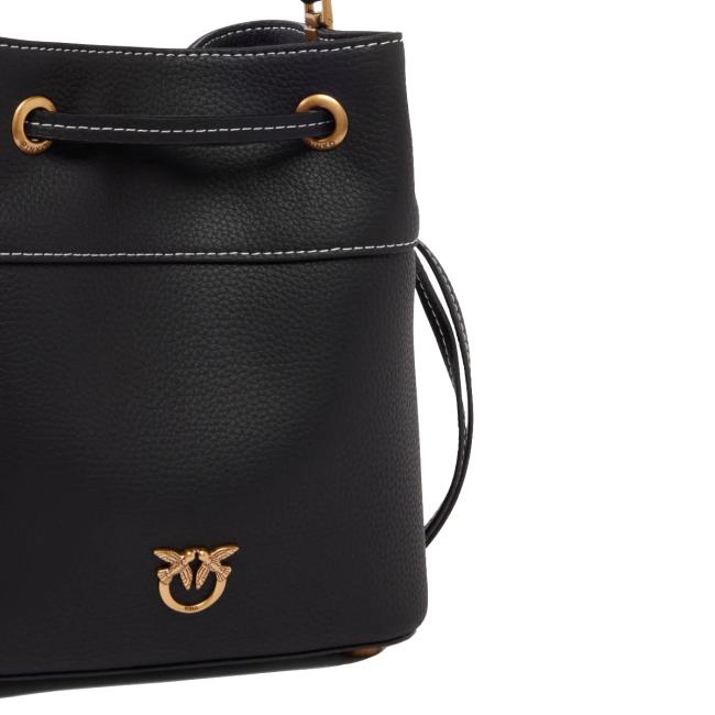 Pinko Borsa Secchiello piccolo Nero Antique Gold - 4